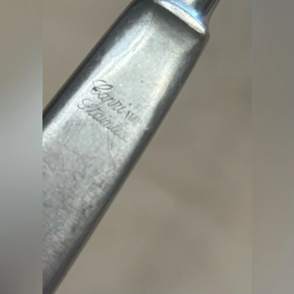 Vintage Capri Stainless Steel Italy Salad‎ Set Spoon Spork 11” Serveware